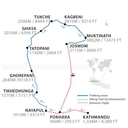 Jomsom-Muktinath-Trek-Map Jomsom Muktinath Trek Map by Apex Asia Holidays