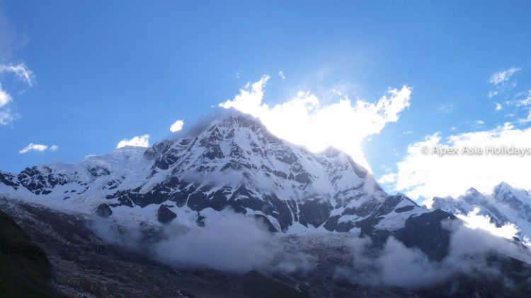 Stunning Mount Annapurna view along the Annapurna Base Camp Trekking