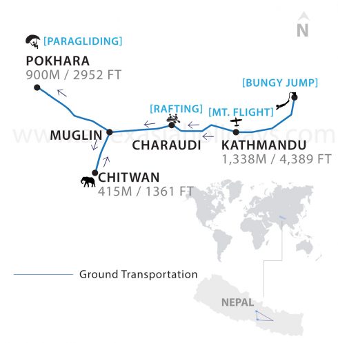 Nepal-Adventure-Thumbnail-map Nepal Adventure Thumbnail map by Apex Asia Holidays