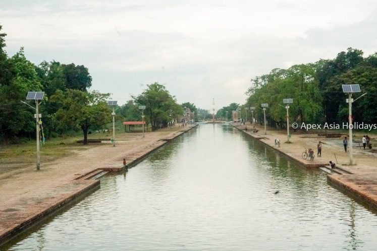 Water cannel in the Lumbini Buddhist Pilgrim site in Nepal