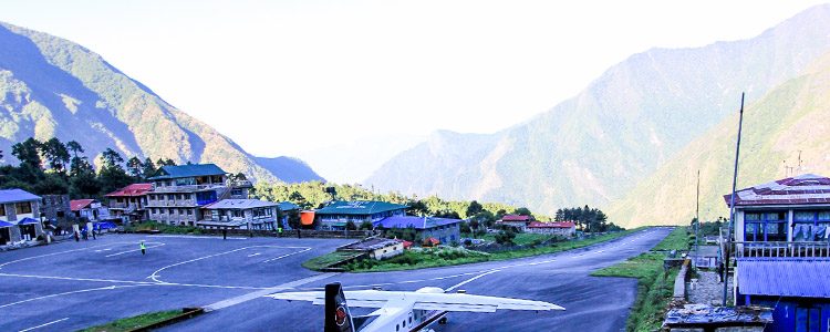 Tenzing Hilary Airport, at Lukla.
