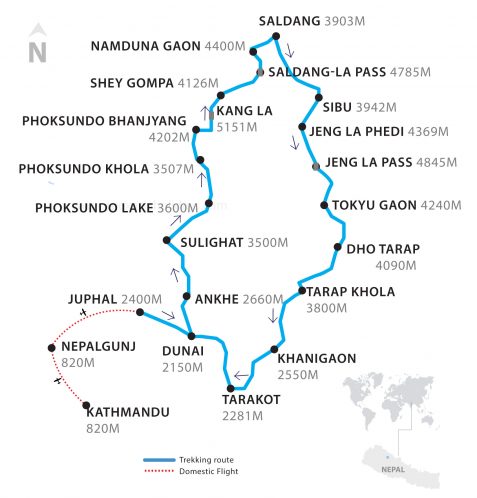 Upper-Dolpo-Thumbnail A Thumbnail Map of Upper Dolpo Trek by Apex Asia Holidays