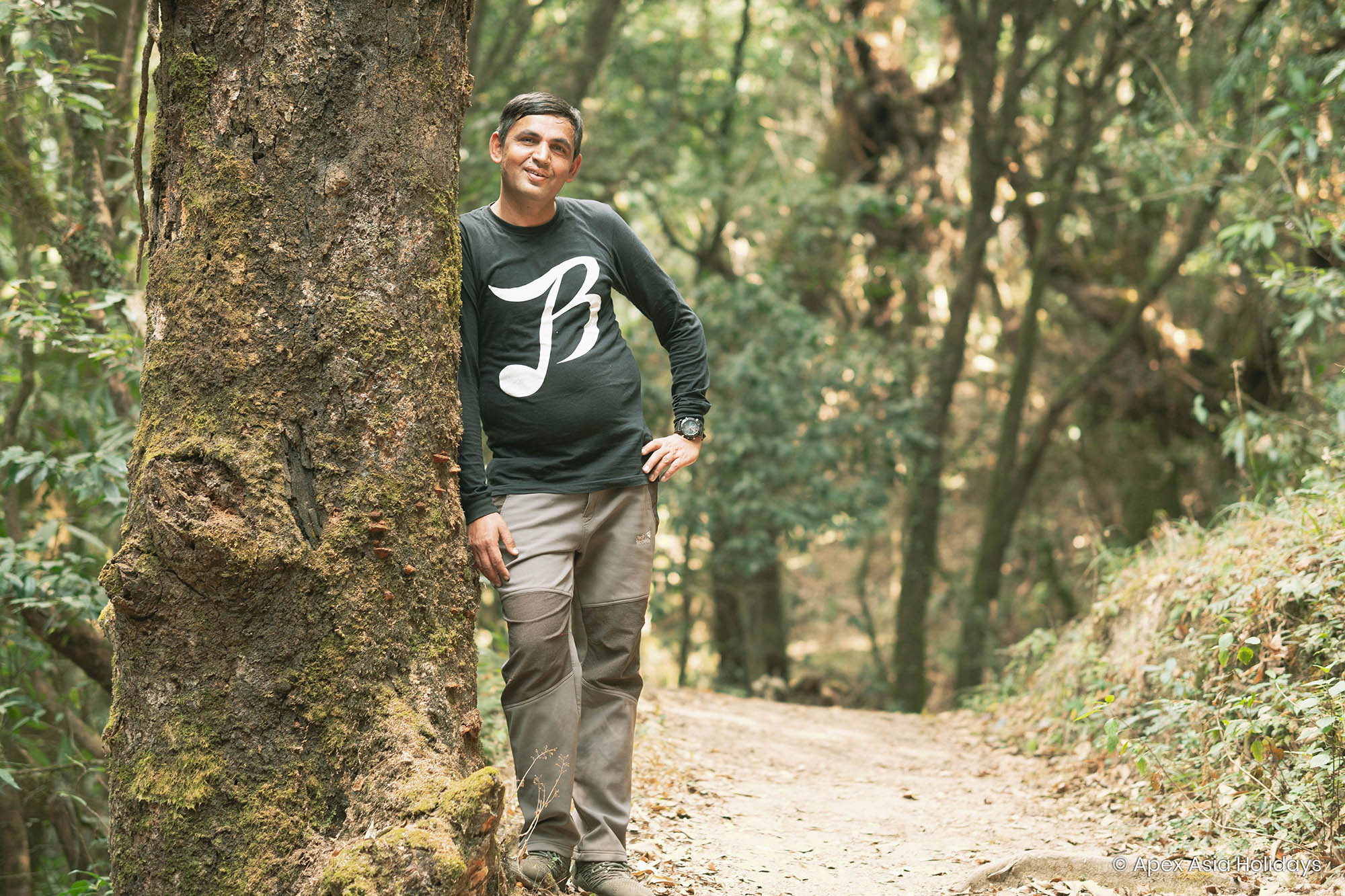 Hiker Pramod Regmi at Jungle